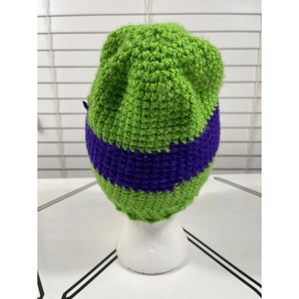 Teenage Mutant Ninja Turtles Beanie‎ Hat Crochet Green Purple Kids